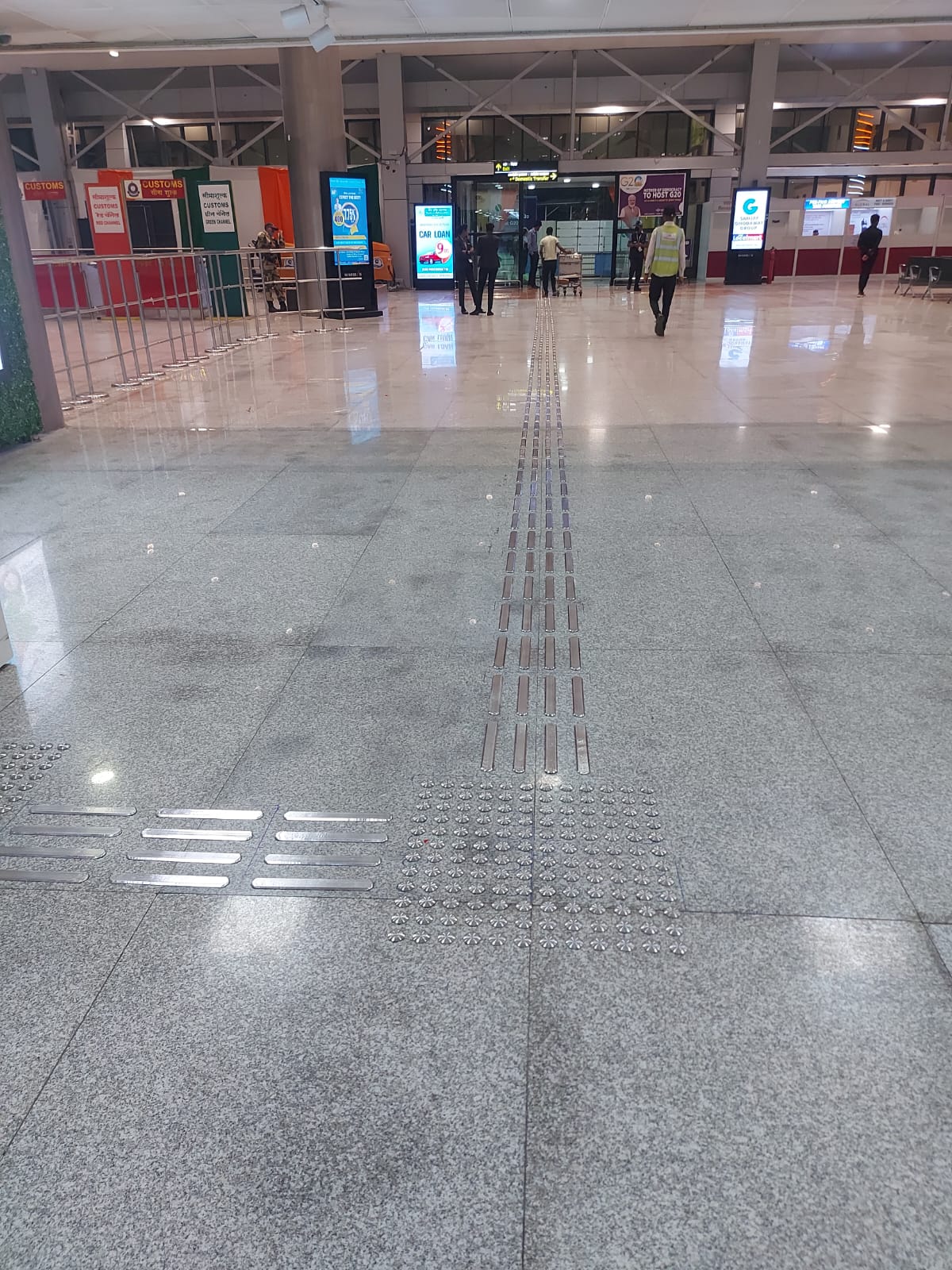 Pune Airport tactile pathway